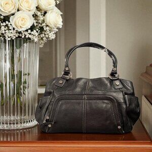 Tignanello Black Pebbled Leather Shoulder Bag – Horsebit Equestrian EUC